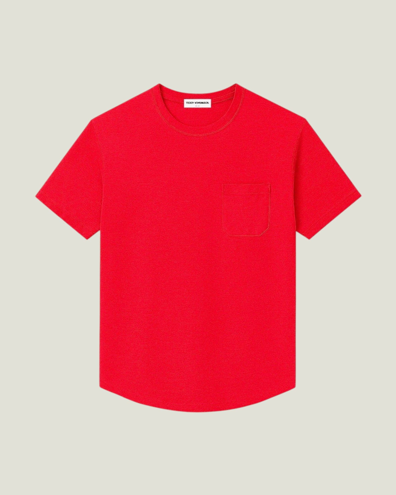 Jeremy Pocket T-Shirt - Red