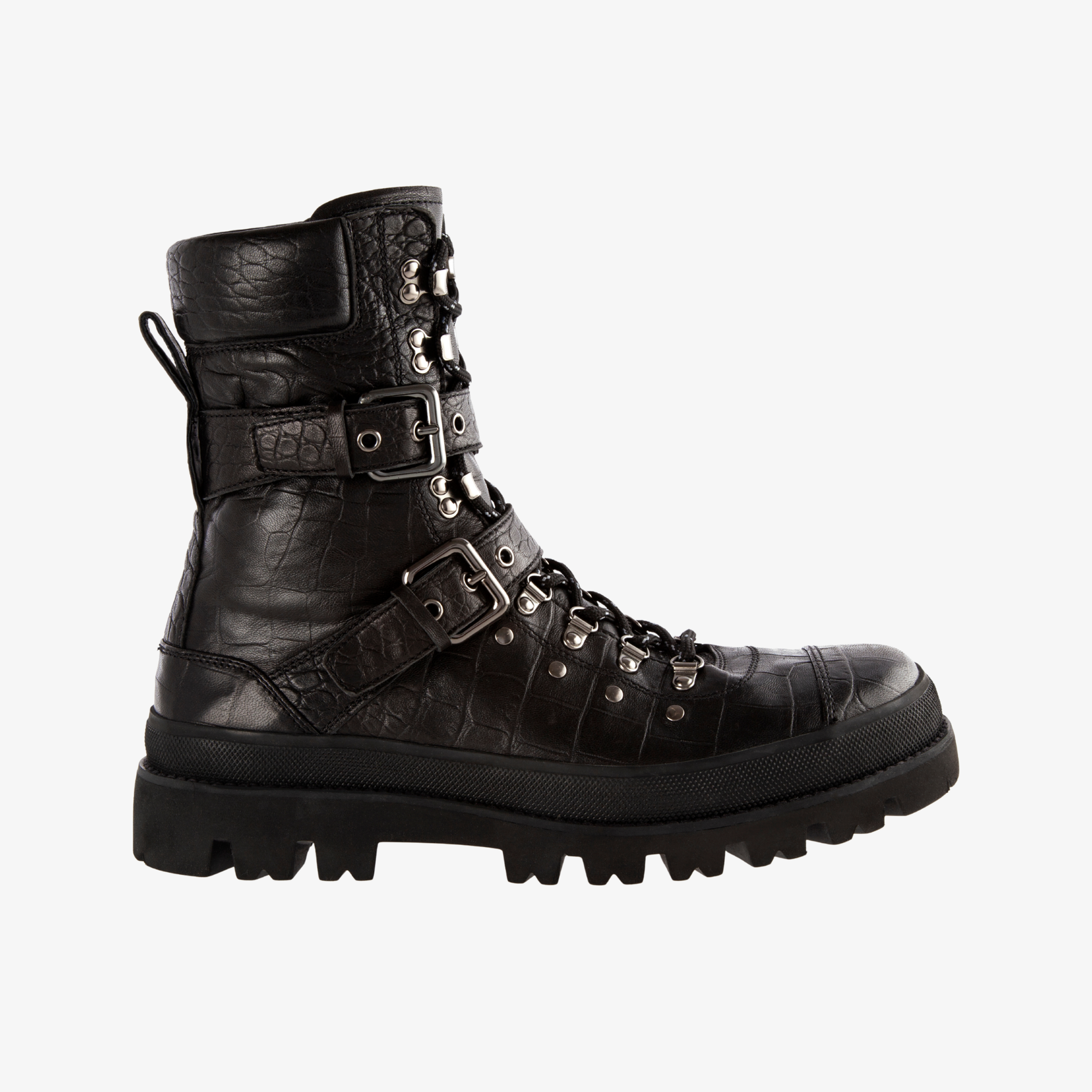 Embossed Lamb Hiker Boot