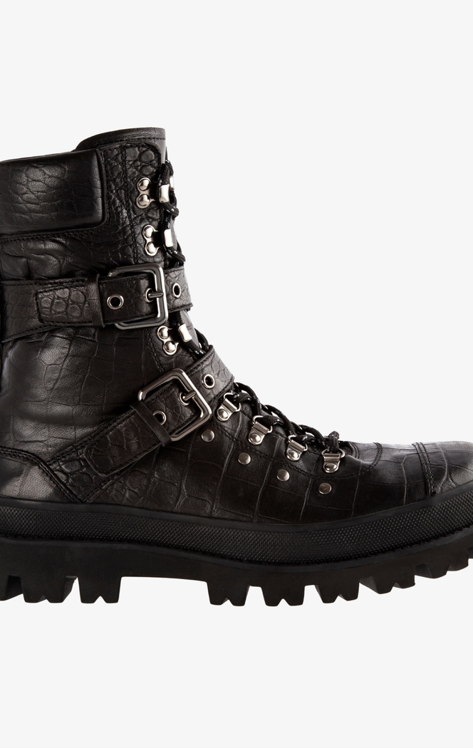 Embossed Lamb Hiker Boot