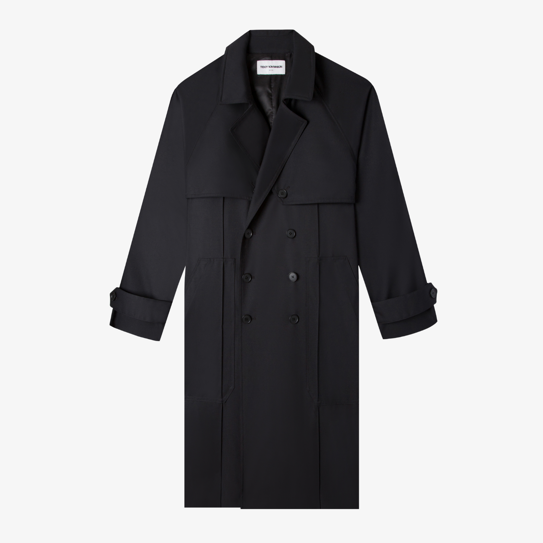 DOUBLE BREASTED WOOL TRENCH