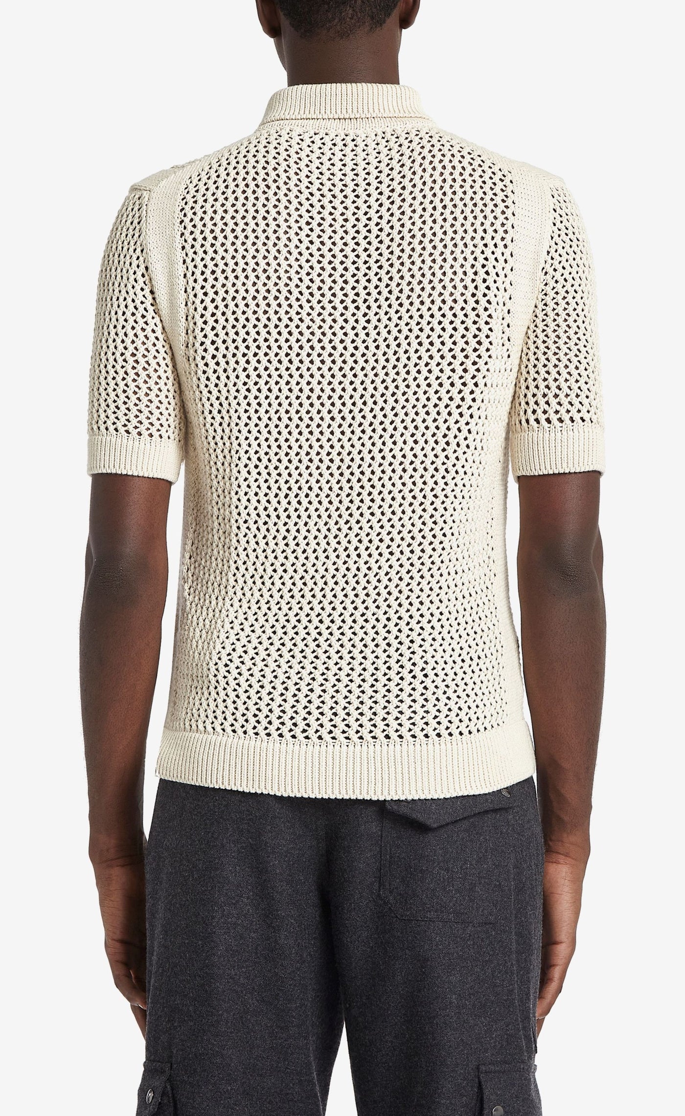 Open Work Polo Shirt
