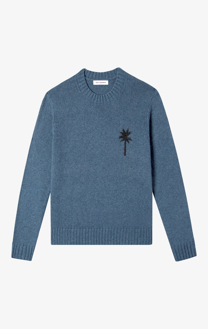 COASTAL PALM CREWNECK SWEATER