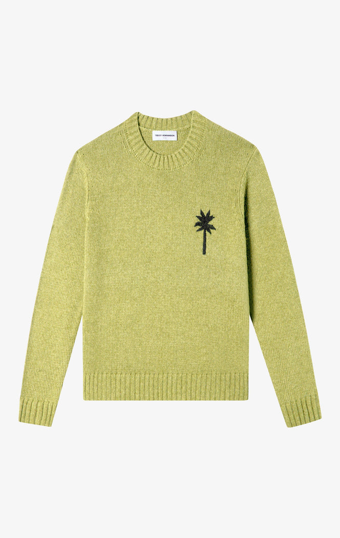 COASTAL PALM CREWNECK SWEATER