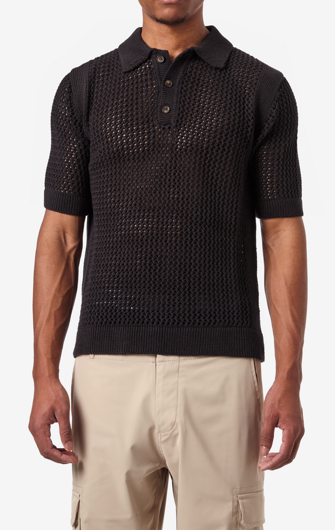 Open Work Polo Shirt