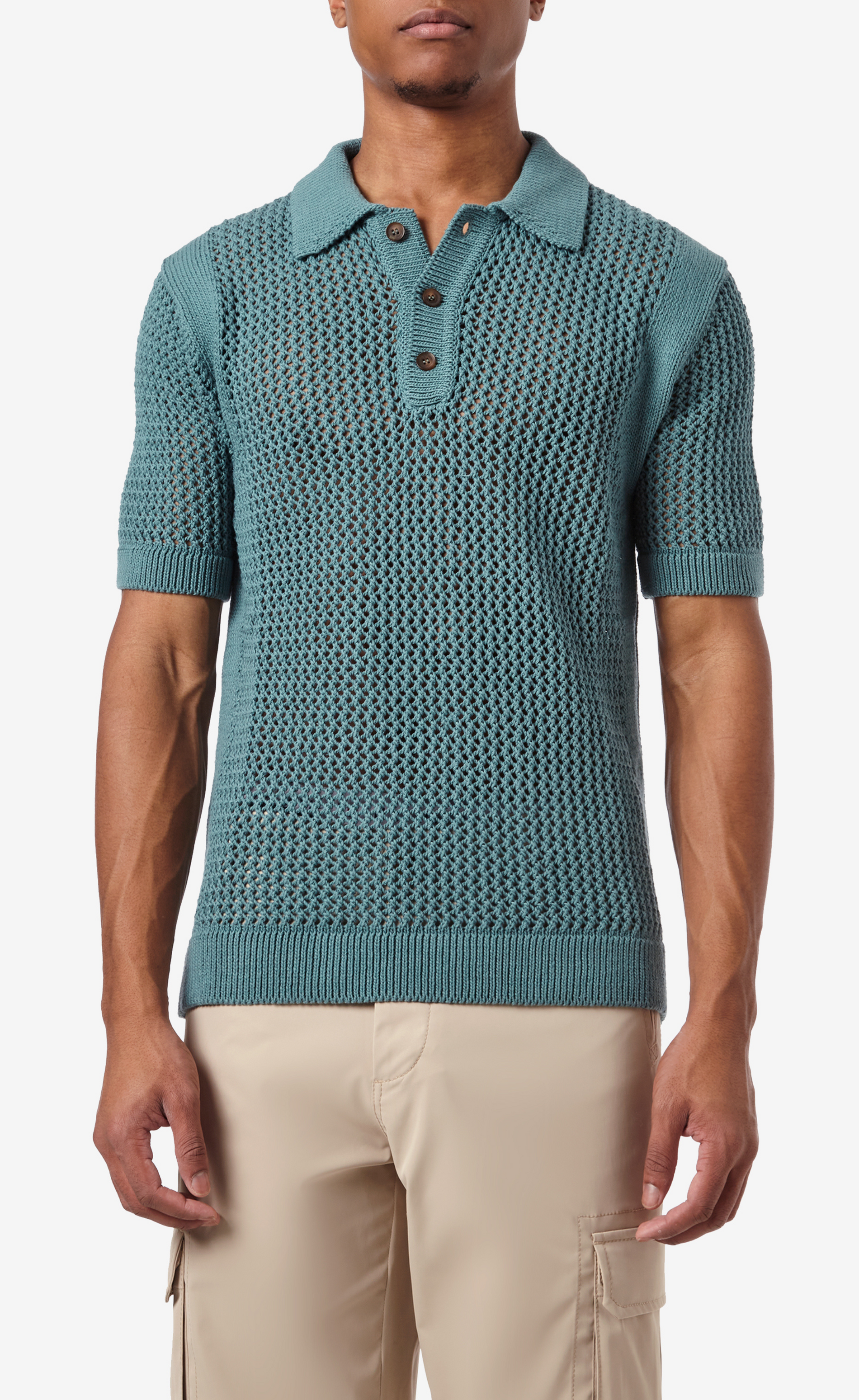Open Work Polo Shirt