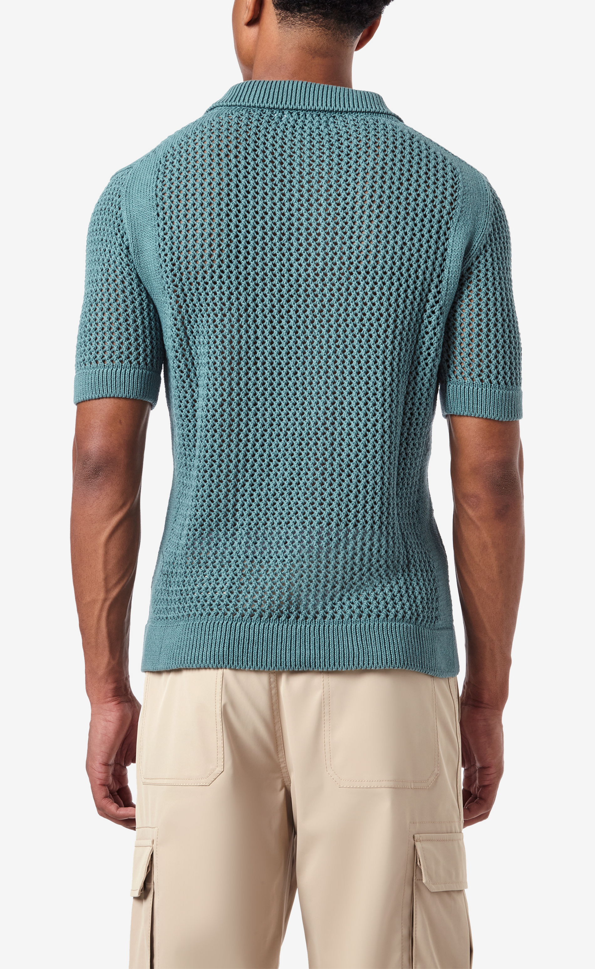 Open Work Polo Shirt