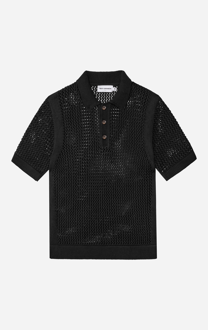 Open Work Polo Shirt