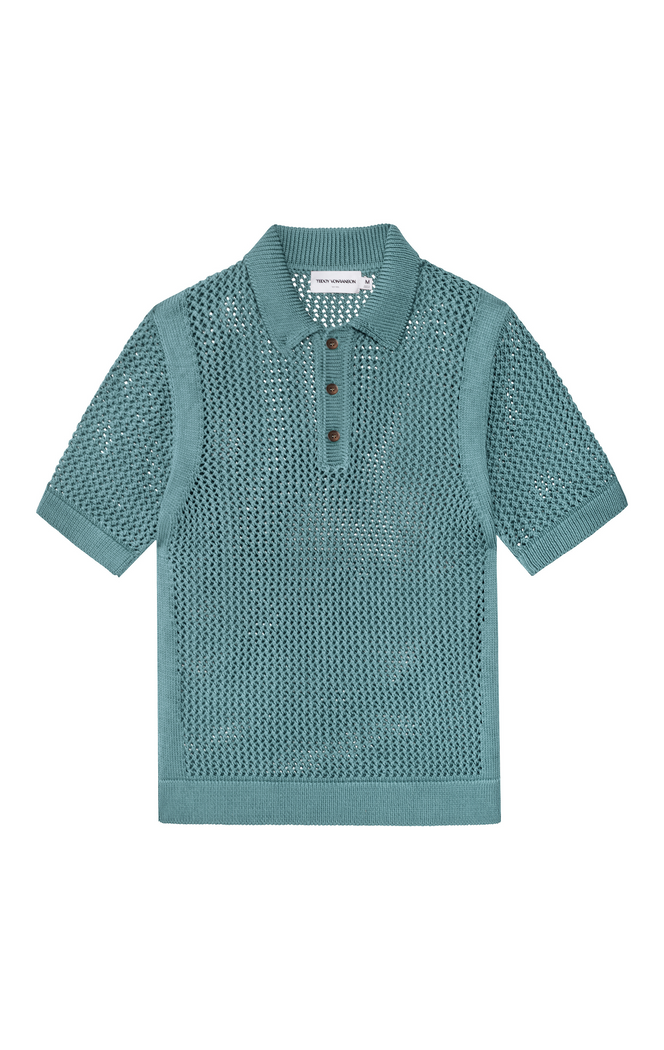 Open Work Polo Shirt