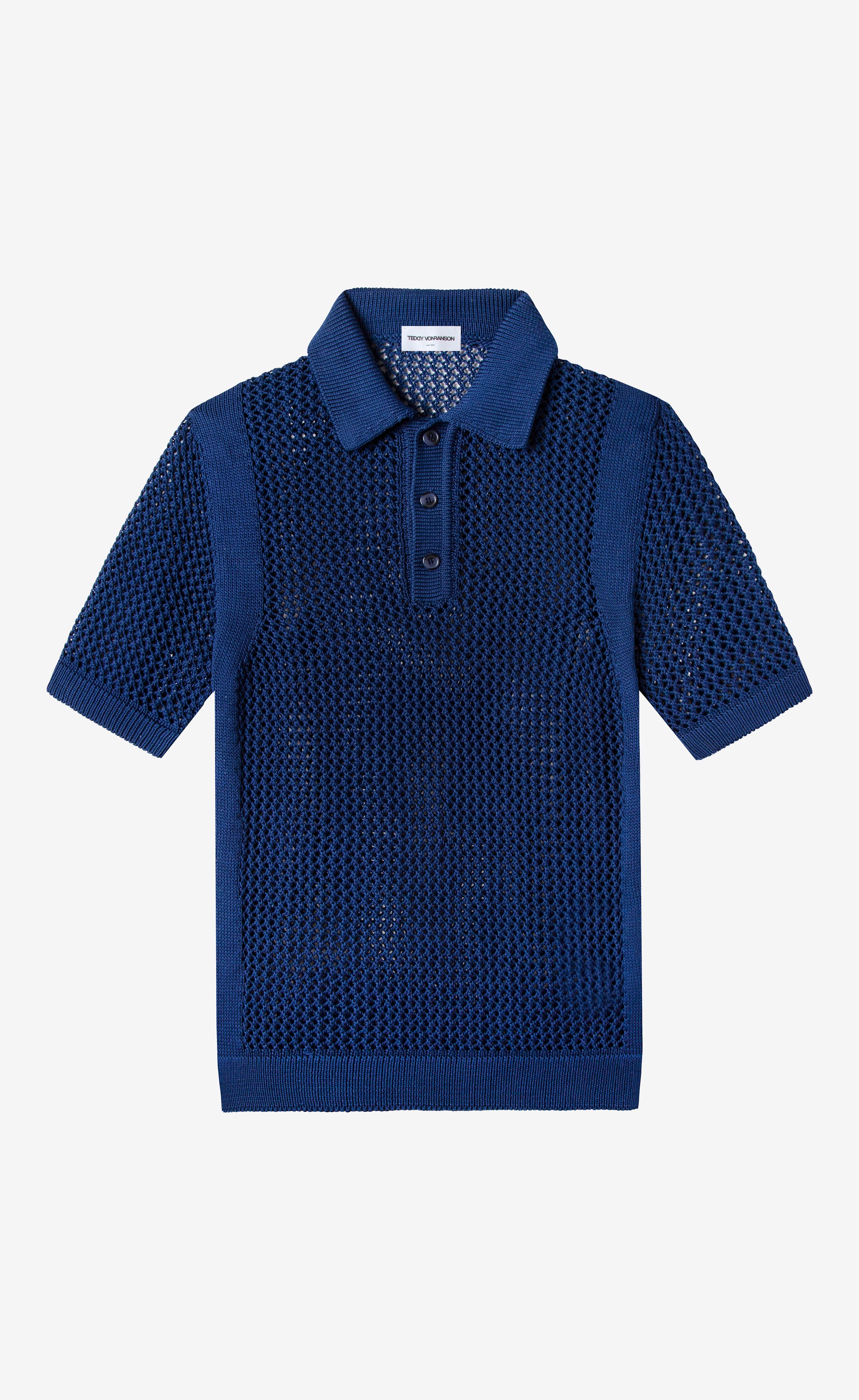 Open Work Polo Shirt